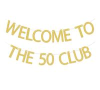Bannière « Happy 50 Birthday », décoration de fête « Cheers and Beers to 50 Years », pré-cordée