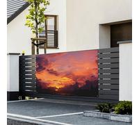 Bannière « Happy Birthday » - Décoration de fête - Drapeau de bienvenue à suspendre au coucher du soleil au crépuscule - Grande bannière pour clôture extérieure, jardin, vacances, toile de fond Happy