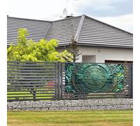 Bannière « Happy Birthday » - Décoration de fête - Drapeau de bienvenue à suspendre - Calendrier maya - Bannière de fin du monde - Grande bannière pour clôture extérieure, jardin, vacances, toile de