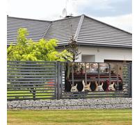 Bannière « Happy Birthday » - Décoration de fête - Drapeau de bienvenue à suspendre - Guitare basse - Instruments de musique - Grande bannière pour les vacances en plein air - Décorations