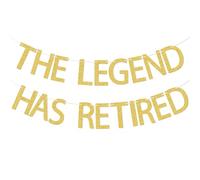 Bannière « Happy Retirement », « The Legend Has Retired », décorations de fête d'adieu pour bureau, décoration « We Will Miss You », pré-enfilée