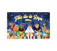 Bannière « Happy Three Kings Day », 1,8 x 1,5 m, décoration de Vacances - Grande bannière de de Vacances | pour photographes, créateurs de Contenu, événements Scolaires, église, Noël, réunions de
