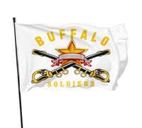 Bannière Histoire américaine des Buffalo Soldiers pelouse drapeaux