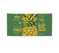 Bannière imprimée avec citation d'ananas psychologique pour Halloween, Noël, 90 x 180 cm, toile de fond pour photographie, tapisserie murale pour toile de fond d'anniversaire, décoration d'événement
