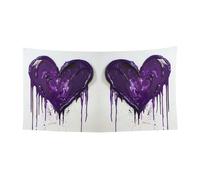 Bannière imprimée d'amour violet - Accessoires de fête d'anniversaire - Fournitures de fond pour photographie