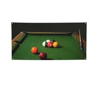 Bannière imprimée de billard à suspendre pour Halloween, fête de Noël - 90 x 180 cm - Toile de fond pour photographie, tapisserie murale pour toile de fond d'anniversaire, décoration d'événement en