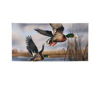 Bannière imprimée de canards sauvages volants pour Halloween, fête de Noël - 60 x 120 cm - Toile de fond pour photographie, tapisserie murale pour toile de fond d'anniversaire, décoration d'événement