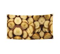 Bannière imprimée de cubes de pommes de terre - 177,8 x 88,9 cm - Bannière de fête de Noël - 180 x 90 cm