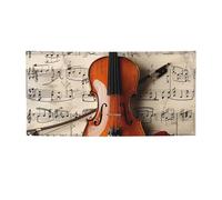Bannière imprimée de partition de violon pour Halloween, fête de Noël - 60 x 120 cm - Toile de fond pour photographie, tapisserie murale pour toile de fond d'anniversaire, décoration d'événement en