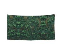 Bannière imprimée de vignes de circuit imprimé - 177,8 x 88,9 cm - Bannière de fête de vacances de Noël - 180 x 90 cm