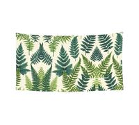 Bannière imprimée Encyclopédie des fougères - 177,8 x 88,9 cm - Bannière de fête de vacances de Noël - 180 x 90 cm