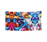 Bannière imprimée graffiti sur une face pour anniversaire, anniversaire de mariage, décorations de vacances