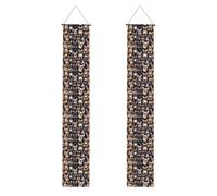 Bannière imprimée « I Love French Bulldog » - Ambiance festive - Pour toutes les occasions - Intérieur et extérieur - Porte d'entrée - Porche d'entrée - Plus