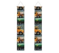 Bannière imprimée I Love Trucks - Ambiance festive - Pour toutes les occasions - Intérieur et extérieur - Porte d'entrée - Porche d'entrée - Plus