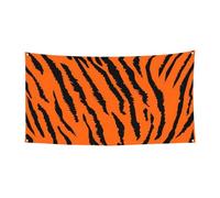 Bannière imprimée léopard tigre orange - Bannière de fond pour festival - Décoration extérieure résistante aux UV et à la décoloration - Pour les salons commerciaux et les événements de jardin