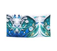 Bannière imprimée libellule bleue - Décoration à suspendre pour fête de Noël ou Halloween