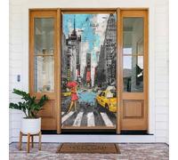 Bannière imprimée Love from New York à suspendre pour porte de fête, rideau de porte en tissu pour vacances, décoration intérieure ou extérieure