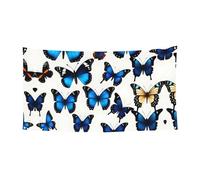 Bannière imprimée papillon bleu sur une face pour anniversaire, mariage, vacances