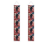 Bannière imprimée pour fête commémorative des soldats militaires américains, parfaite pour la décoration de célébration, utilisation en intérieur et en extérieur