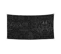 Bannière imprimée scientifique abstraite, chimie, fête d'Halloween, célébrations, vacances, événement, décoration pour intérieur et extérieur réutilisable