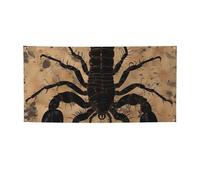Bannière imprimée Scorpion à suspendre pour Halloween, Noël, 90 x 180 cm, toile de fond pour photographie, tapisserie murale pour toile de fond d'anniversaire, décoration d'événement en plein air
