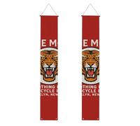 Bannière imprimée tigre des audacieux - Ambiance festive - Pour toutes les occasions - Intérieur et extérieur - Porte d'entrée - Porche - Plus