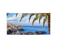 Bannière italienne de village de pêcheurs, bannière extérieure/intérieure, décoration pour anniversaire, fête, mariage, festival, Halloween