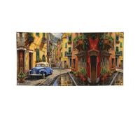 Bannière italienne imprimée de rue pour entreprise, événement, anniversaire, décoration de fête, intérieur ou extérieur