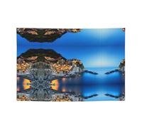 Bannière italienne Sea at Sunset Holiday - Décoration de fête imprimée adaptée pour les fêtes de vacances et les cérémonies - 180,3 x 119,4 cm