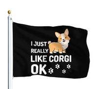 Bannière J'aime vraiment les corgis, ok ? Bandera DéFiléS 3x5 FT