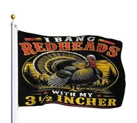 Bannière Je chasse le dindon sauvage à Bangs Reds extérieur drapeaux
