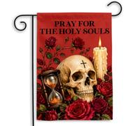 Bannière Jour des Morts Priez pour les âmes du Toutes les saisons 30x45cm | pelouse drapeaux Durable Drapeau De Jardin pour Arredamento Balcon Patio