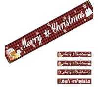 Bannière Joyeux Noël, Bannière de Noëls Extérieure 296 * 48 Cm, Grande Bannièred Joyeux Noëls Décoration pour Jardin, Cour Et Clôture D