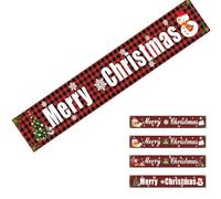 Bannière Joyeux Noël, Bannière de Noëls Extérieure 296 * 48 Cm, Grande Bannièred Joyeux Noëls Décoration pour Jardin, Cour Et Clôture B