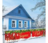 Bannière Joyeux Noël - Décorations Intérieure Extérieure pour Noël Merry Christmas (35 x 270 cm)