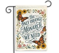 Bannière La seule fleur du monarque orange dont Patio 30x45cm | Drapeau drôle Drapeau De Jardin pour fête d'anniversaire Festival Décoration fête
