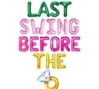 Bannière « Last Swing Before The Ring » Ballons Golf Bachelorette Décoration de fête prénuptiale Tennis Bachelorette Fiançailles Mariage Fête Prénuptiale Fournitures de fête