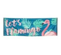 bannière let's flamingo 74x200 cm Rose G
