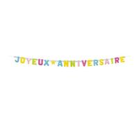 Bannière lettres ""Joyeux Anniversaire"" multicolore 2 m