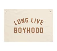 Bannière Long Live Boyhood - Décoration murale parfaite pour chambre de petit garçon, décoration murale de chambre de garçon et décoration de chambre de garçon, fanions en coton de qualité supérieure