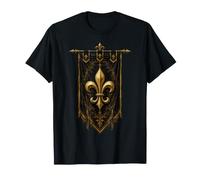 Bannière médiévale Fleur de Lis Gothique héraldique Emblème Art T-Shirt