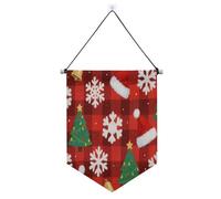 Bannière « Merry Christmas » avec flocons de neige blancs pour mur avec tige télescopique - Décoration murale à suspendre pour porte, mur, fenêtre, jardin, cour suministros para fiesta de a?o nuevo