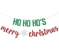 Bannière « Merry Christmas » de Ho Ho Ho, décorations de fête de Noël, décoration de fête de Noël, décoration de fête de Noël à paillettes