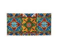 Bannière mexicaine en carreaux de céramique pour extérieur et intérieur - Bannière personnalisée avec œillets - Toile de fond pour anniversaire, arrière-plan photo pour mariage, événement - Taille M