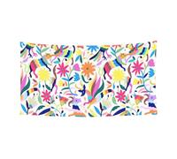 Bannière mexicaine Otomi avec impression d'animaux d'Halloween, parfaite pour Halloween, Noël, design simple face, fournitures de décoration de fête