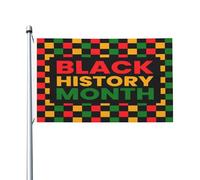 Bannière Mois De L'Histoire Des Noirs Protection Uv Garden Flag Couleur Vive Drapeau Pirate Pour L'Extérieur Jardin Célébrations 3X5Ft