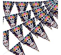 Bannière motif tête de mort Day of the Dead - 20 pièces double face