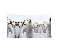 Bannière murale à motif pingouin mignon pour fête de Toussaint Halloween Banderole de porte