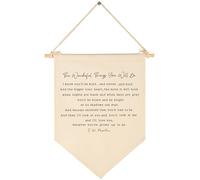 Bannière murale à suspendre sur le thème de la littérature - Cadeau de Noël - Bannière sur toile - Décoration murale pour chambre d'enfant, chambre à coucher, garçon et fille - Les choses