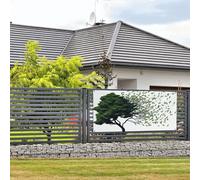 Bannière murale avec corde de suspension Big Tree Blowing In The Wind - 61 x 119 cm - Pour intérieur et extérieur - Nouvel An, remise de diplôme, mariage, fête d'anniversaire